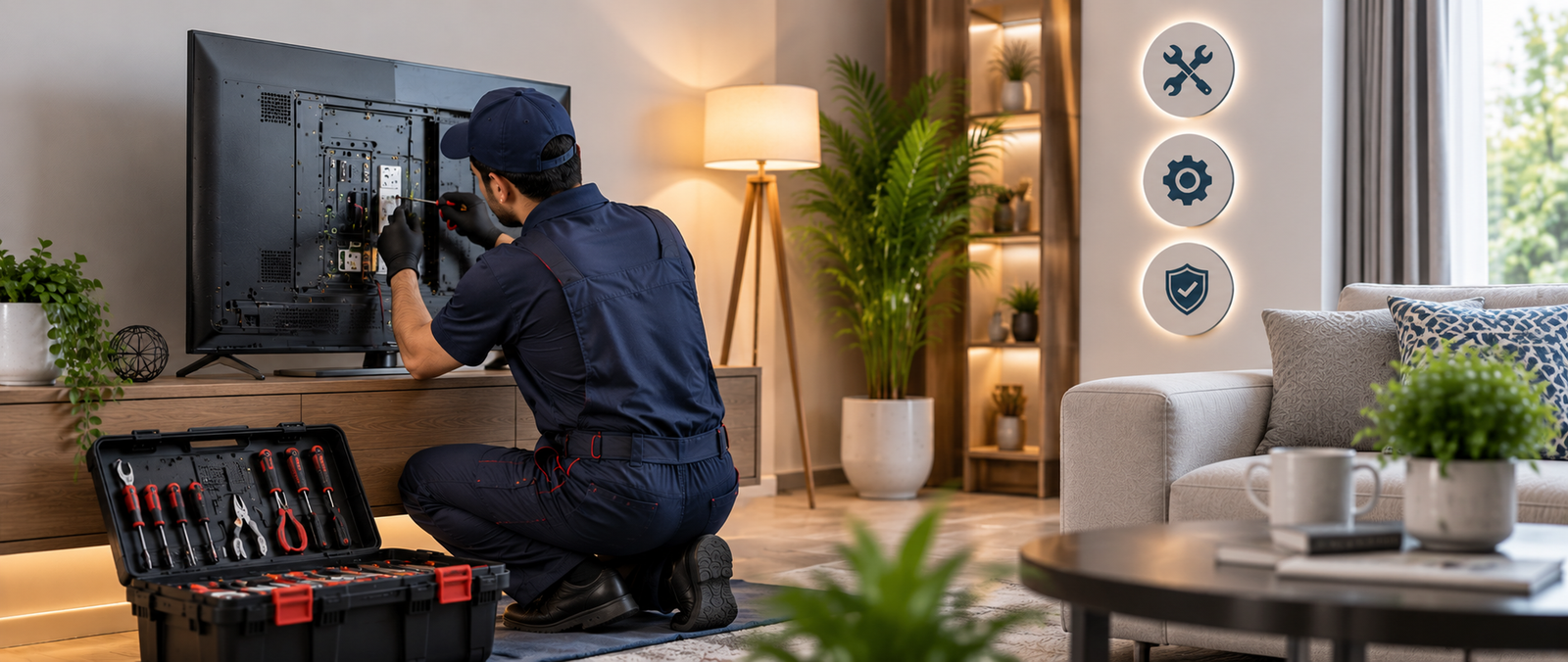 Shown here is smart led tv, and we are best in providing repair/maintanance service of smart tv